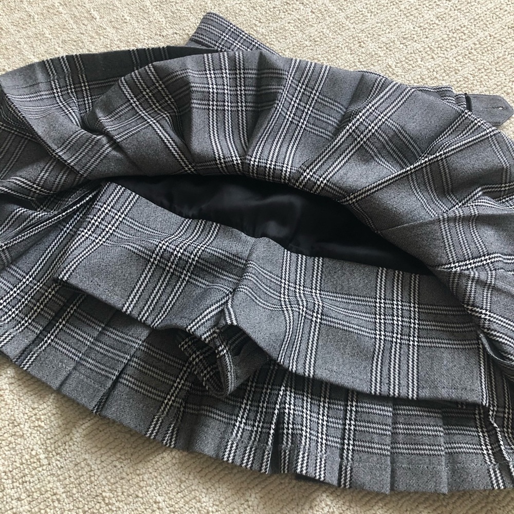 Maje Pleated Gingham Skort - Picture 4 of 7